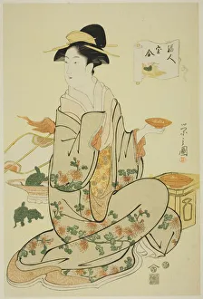 Eishi Chobunsai Collection: Jurojin, from the series 'A Comparison of the Treasures of the Gods of Good Fortune... c. 1795