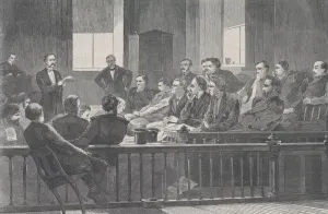 Jurors Listening to Counsel, Supreme Court, New York City Hall, New York (Har Jurors Listening to Counsel, Supreme Court, New York City Hall, New York (Har