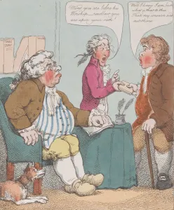Oath Prints: Justice, August 30, 1799. August 30, 1799. Creator: Thomas Rowlandson