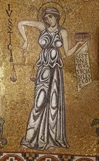 Goddess Of Retribution Collection: Justice (Detail of Interior Mosaics in the St. Marks Basilica), 12th century