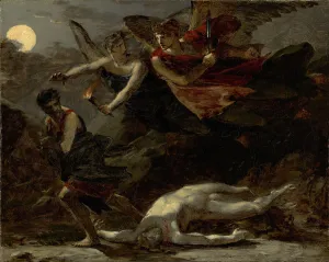 Oil Paint Paint Prints: Justice and Divine Vengeance Pursuing Crime