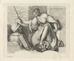 History Of Law Gallery: Justice (Judith), 1760. Creator: Zanetti, Anton Maria (1706-1778)