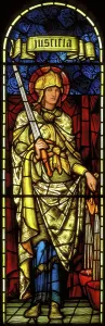 Burne Jones Edward Prints: Justitia (Justice), 1894-1895. Creators: Sir Edward Coley Burne-Jones, Morris & Co