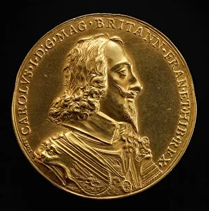 Charles I Of England Gallery: The Juxon Medal: Charles I, 1600-1649, King of England 1625 [obverse], 1639