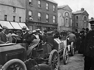 Ireland Collection: J.W. Stocks in Napier at Athy during 1903 Gordon Bennett race. Creator: Unknown