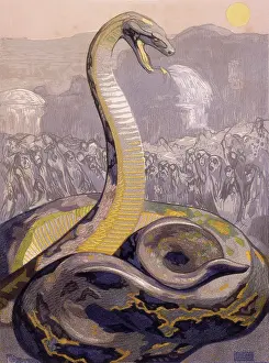 Jungle Prints: Kaa, the snake, 1919. Creator: Paul Jouve