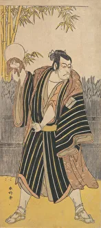 Shoe Prints: Kabuki Actor Ichikawa Danjuro V, ca. 1788-90. Creator: Katsukawa Shunko