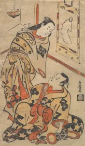 Kabuki Actors Nakamura Gentaro and Ikushima Shingoro, ca. 1710. ca. 1710