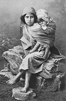 Ethnography Collection: Kabyle children, North Algeria, 1912. Artist: Leroux