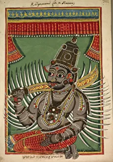 Colour And Gold On Paper Prints: Kadgaramon (Son of Ravana), c. 1760. Creator: Unknown