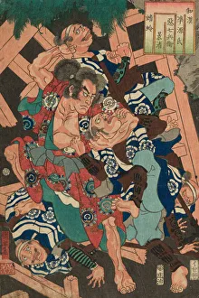 Kuniyoshi Utagawa Prints: Kagero: Akushichibei Kagekiyo, from the series Japanese and Chinese Comparisons
