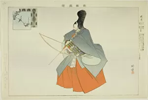 Bow And Arrow Collection: Kagetsu, from the series 'Pictures of No Performances (Nogaku Zue)', 1898. Creator: Kogyo Tsukioka