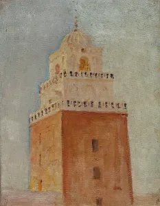 1911 Prints: Kairouan (The Minaret of the Mosque of the Barber), 1911. Creator: Jan Ciaglinski