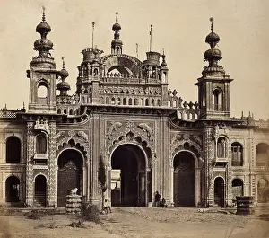 Felix Beato Prints: Kaiser Bagh, Lucknow, India: the great gateway, c1858. Creator: Felice Beato