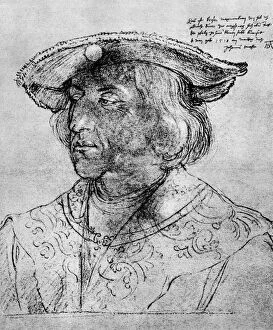 Images Dated 10th October 2007: Kaiser Maximilian I, 1518, (1936). Artist: Albrecht Durer