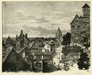 Nurnberg Prints: The Kaiserberg, Nuremberg, 1890. Creator: Unknown