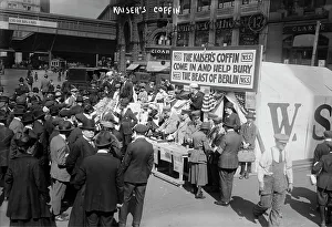 Kaiser Prints: Kaiser's coffin, May 1918. Creator: Bain News Service
