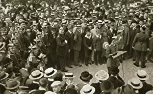 Beginning Collection: The Kaisers proclamation of war being read out, Berlin, Germany, 4 August 1914