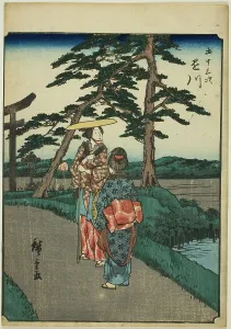 Kakegawa Shizuoka Japan Prints: Kakegawa, from the series Fifty-three Stations [of the Tokaido] (Gojusan tsugi)