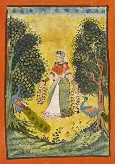 Peacocks Collection: Kakubha Ragini, folio from a Ragamala, ca. 1630. Creator: Unknown