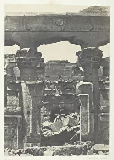 Egypte Nubie Palestine Et Syrie And Gallery: Kalabscheh, Porte du Pronaos; Nubie, 1849 / 51, printed 1852. Creator: Maxime du Camp