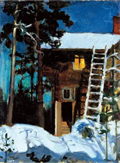 Kalevala Prints: Kalela in winter, 1896. Creator: Gallen-Kallela, Akseli (1865-1931)