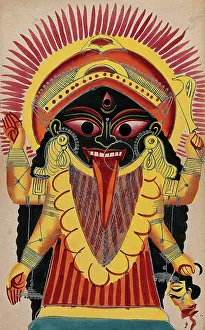 Sticking Out Tongue Prints: Kali holding a demon's head
