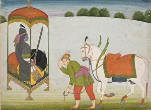Awning Gallery: Kalki Avatar, the Future Incarnation of Vishnu: Page from a Dispersed Manuscript, ca