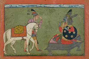Vishnu Prints: Kalki Avatar, the Future Incarnation of Vishnu, ca. 1700-1710. Creator: Unknown