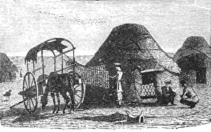 Douglas William Freshfield Prints: Kalmuck dwelling; The Caucasus, 1875 Creator: Unknown