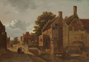 Cobblestone Prints: The Kalvermarkt, The Hague, 1805-1808. Creator: Jean Francois Valois