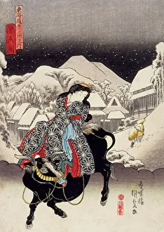 Kambara, c1838. Creator: Utagawa Kunisada