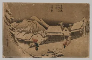 Ando Hiroshige Japanese Prints: Kambara: Evening Snow, 1797-1858. Creator: Unknown