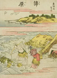 Katsushika Hokusai Gallery: Kambara, from the series 'Fifty-three Stations of the Tokaido (Tokaido gojusan tsugi)