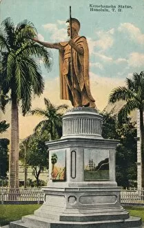 Captain Cook Collection: Kamehameha Statue, Honolulu, Hawaii, c1920