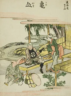 Kameyama, from the series Fifty-three Stations of the Tokaido (Tokaido gojusan)