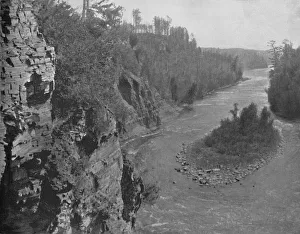 Cn Greig And Prints: Kaministiquia River, below Kakabeka Falls, c1897. Creator: Unknown