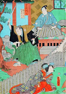 Kabuki Prints: Kanadehon Chushingura, 1860. Creator: Utagawa Kunisada