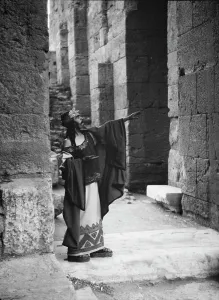 Kanellos dance group at ancient sites in Greece, 1929 Creator: Arnold Genthe