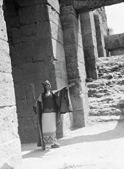 Kanellos dance group at ancient sites in Greece, 1929 Creator: Arnold Genthe