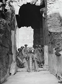 Kanellos Vassos Prints: Kanellos dance group at ancient sites in Greece, 1929 Creator: Arnold Genthe