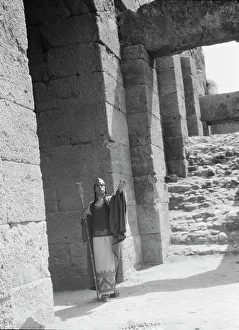 Kanellos dance group at ancient sites in Greece, 1929 Creator: Arnold Genthe
