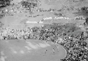 Kanellos dance group at ancient sites in Greece, 1929 Creator: Arnold Genthe