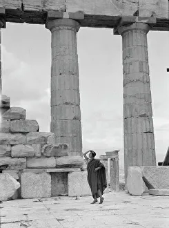 Kanellos Vassos Prints: Kanellos dance group at ancient sites in Greece, 1929 Creator: Arnold Genthe