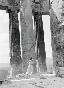 Kanellos dance group at ancient sites in Greece, 1929 Creator: Arnold Genthe