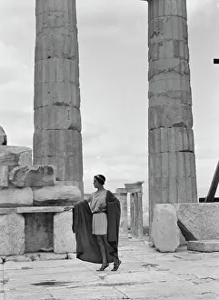 Kanellos dance group at ancient sites in Greece, 1929 Creator: Arnold Genthe