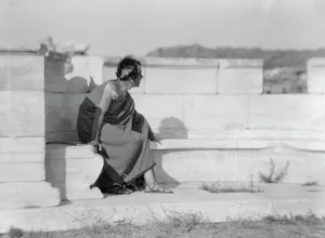 Kanellos Vassos Prints: Kanellos dance group at ancient sites in Greece, 1929 Creator: Arnold Genthe