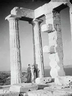 Kanellos Vassos Prints: Kanellos dance group at ancient sites in Greece, 1929 Creator: Arnold Genthe