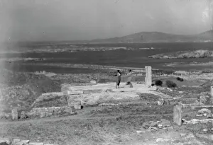 Kanellos Vassos Prints: Kanellos dance group at ancient sites in Greece, 1929. Creator: Arnold Genthe