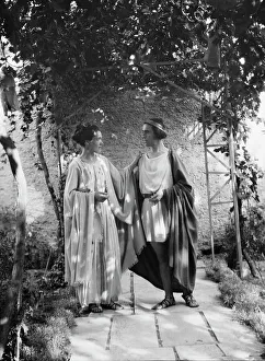 Partnership Prints: Kanellos, Vanellos and Tanagra, in dance costumes, 1929 Creator: Arnold Genthe
